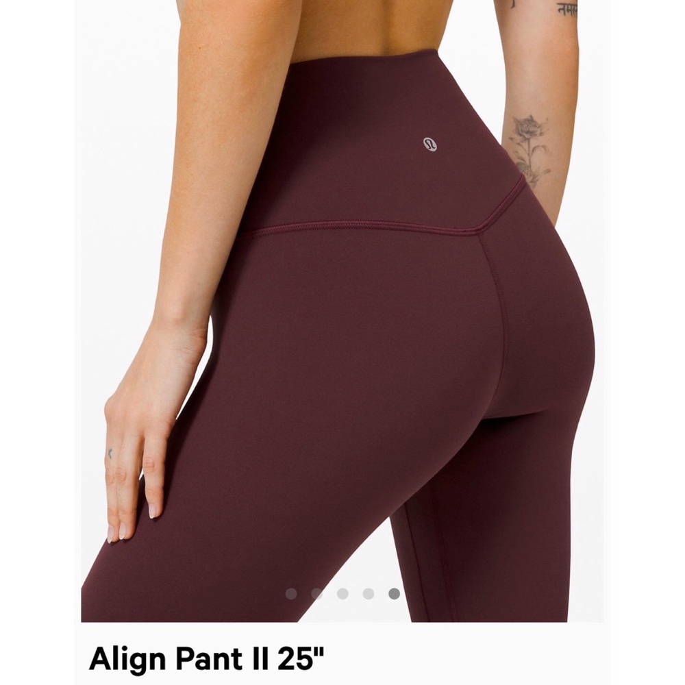 Red Lululemon Align Leggings